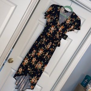 Floral Tie-front Dress